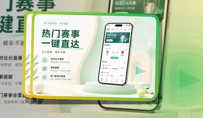 使用说明 · 赛事App入口 · 赛况信息集中呈现界面展示